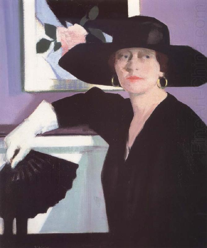 Francis Campbell Boileau Cadell Portrait of a Lady in Black china oil painting image